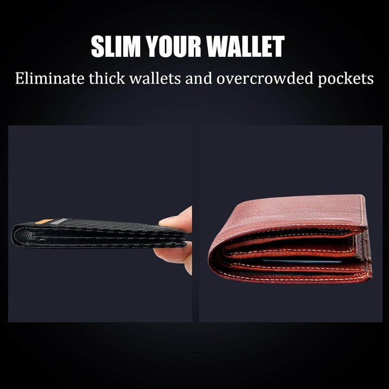 Lapogy Wallet Gift for Men, Valentines Day Gifts for Him, RFID Blocking Thin Slim Minimalist Leather Bifold Credit Card Holder, Fathers Day Birthday Gift for Him Husband Boyfriend Dad - Image 4